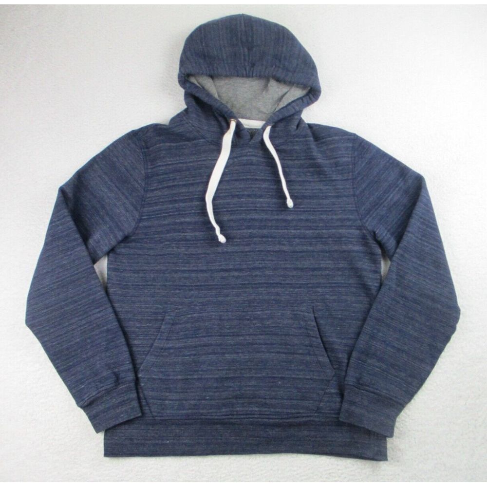 Knickerbocker Hoodie Mens Sz Large Blue Stripes Sweatshirt Vintage Design Active